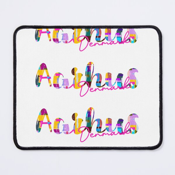 Item preview, Aarhus, Denmark, Vibrant Abstract City Typography Art designed and sold by Wanderful-roads.