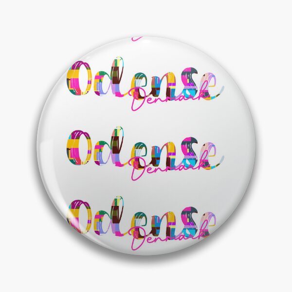 Item preview, Odense, Denmark, Vibrant Abstract City Typography Art designed and sold by Wanderful-roads.