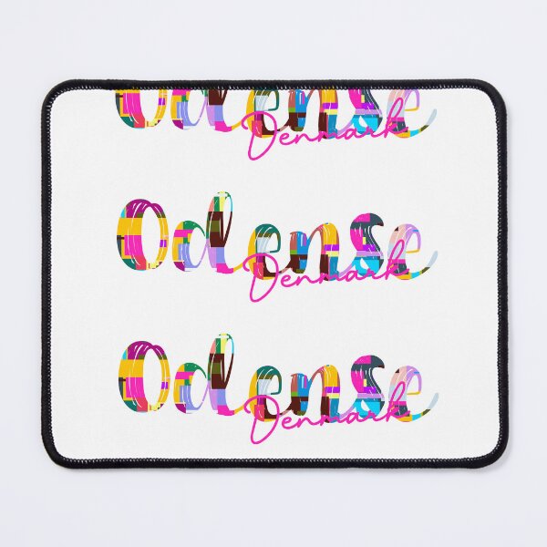 Item preview, Odense, Denmark, Vibrant Abstract City Typography Art designed and sold by Wanderful-roads.