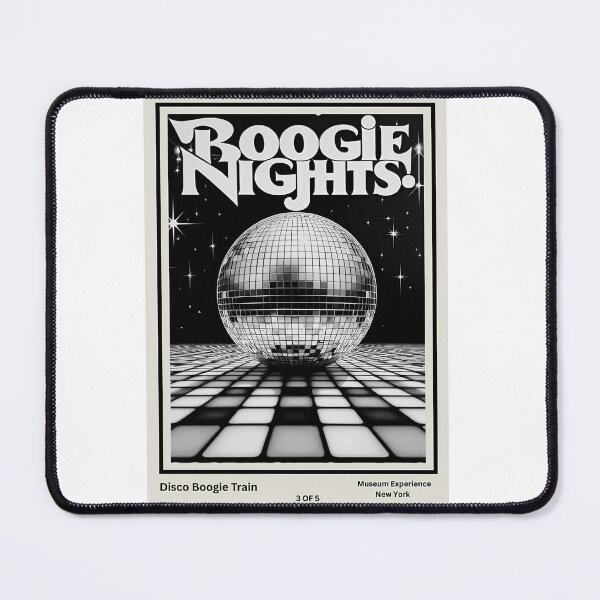Item preview, 1970s Boogie Nights Poster – Black & White Disco Ball Wall Art Classic T-Shirt designed and sold by inkfluenceart.