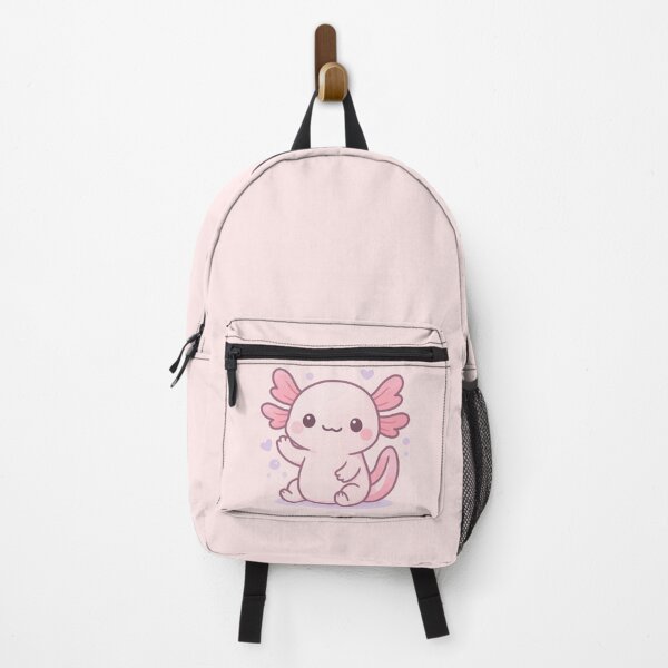 Item preview, Kawaii Axolotl Waving with Hearts and Bubbles designed and sold by DaEeX.