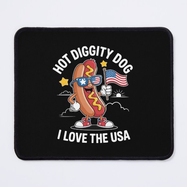 Item preview, Hot Diggity Dog - USA American Flag 4th of July Fourth designed and sold by THagBlue.