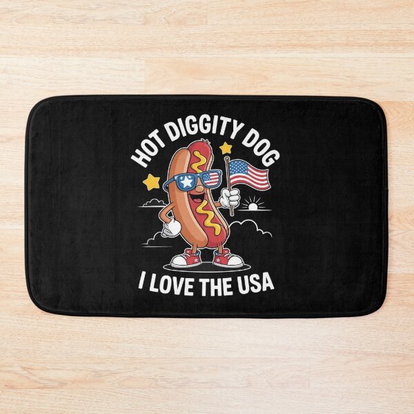 Item preview, Hot Diggity Dog - USA American Flag 4th of July Fourth  designed and sold by THagBlue.