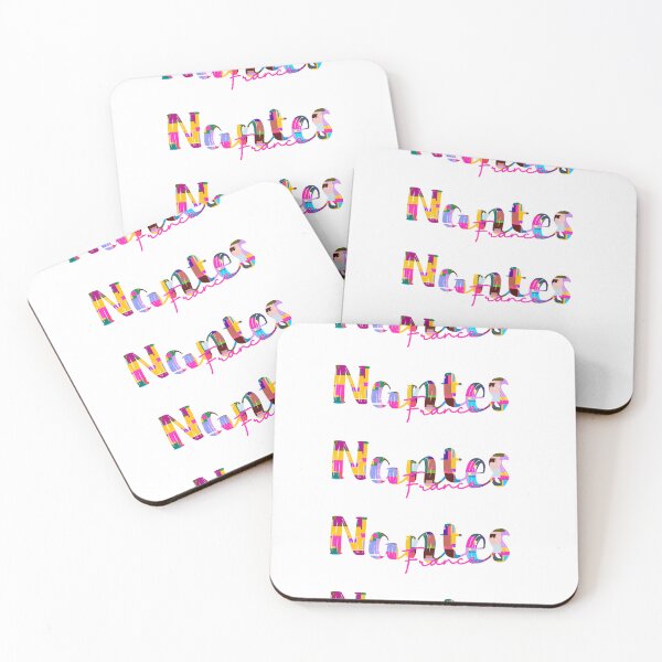 Item preview, Nantes, France, Vibrant Abstract City Typography Art designed and sold by Wanderful-roads.