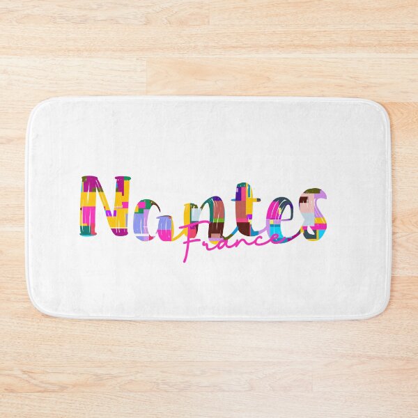 Item preview, Nantes, France, Vibrant Abstract City Typography Art designed and sold by Wanderful-roads.