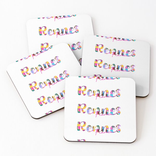 Item preview, Rennes, France, Vibrant Abstract City Typography Art designed and sold by Wanderful-roads.