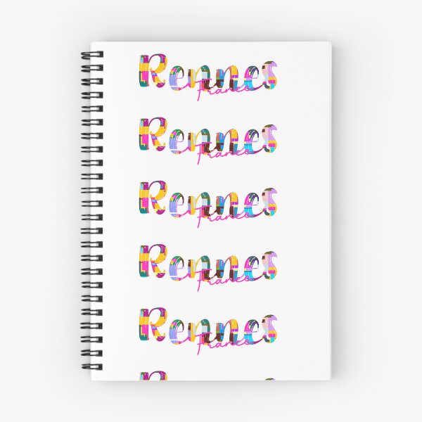 Item preview, Rennes, France, Vibrant Abstract City Typography Art designed and sold by Wanderful-roads.