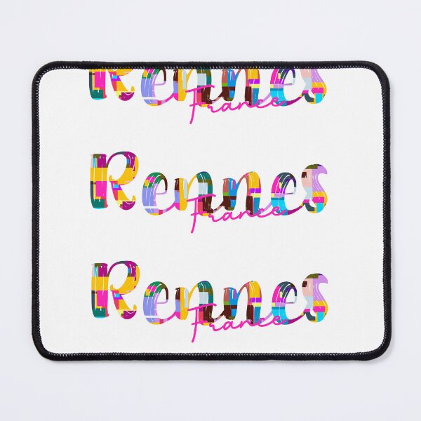 Item preview, Rennes, France, Vibrant Abstract City Typography Art designed and sold by Wanderful-roads.