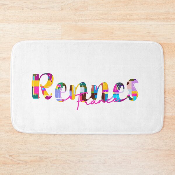 Item preview, Rennes, France, Vibrant Abstract City Typography Art designed and sold by Wanderful-roads.