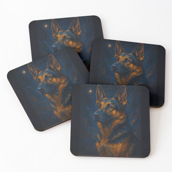 Item preview, Celestial Shepherd – Cosmic German Shepherd Portrait designed and sold by BadaBingBear.