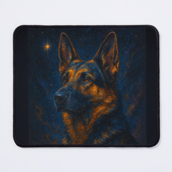 Item preview, Celestial Shepherd – Cosmic German Shepherd Portrait designed and sold by BadaBingBear.