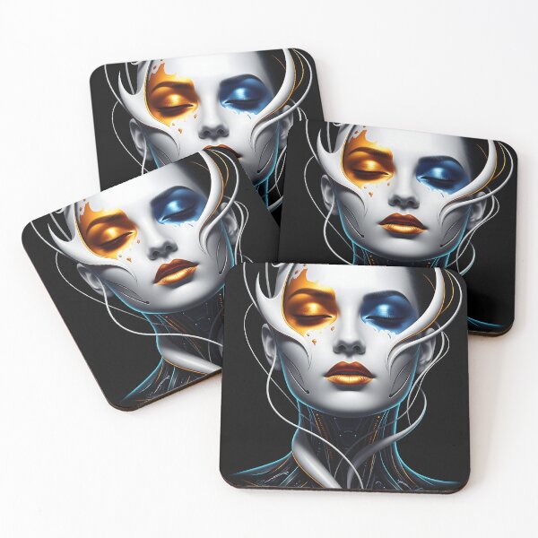 Item preview, Abstract Futuristic Woman Portrait – Digital Art Face Design designed and sold by SaicoGN.