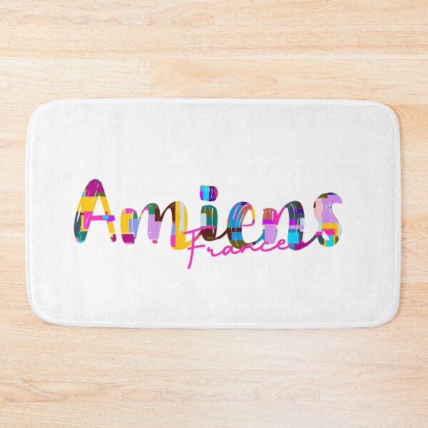 Item preview, Amiens, France, Vibrant Abstract City Typography Art designed and sold by Wanderful-roads.