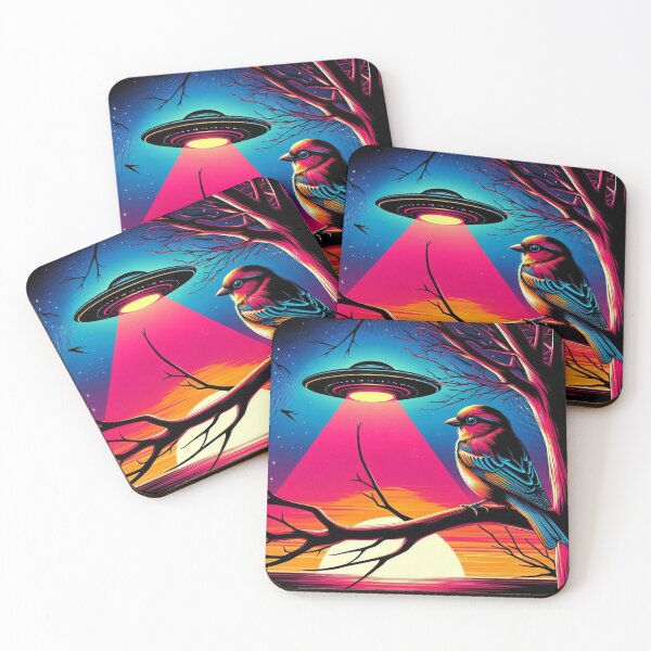Item preview, Cute sparrow and ufo designed and sold by Dogandesighn.