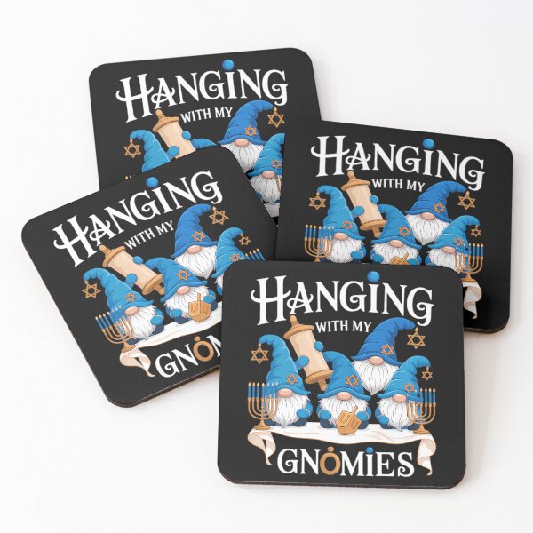 Item preview, Funny Hangin With Holiday Gnomies Happy Quote Vintage My designed and sold by Rackaam777Art.