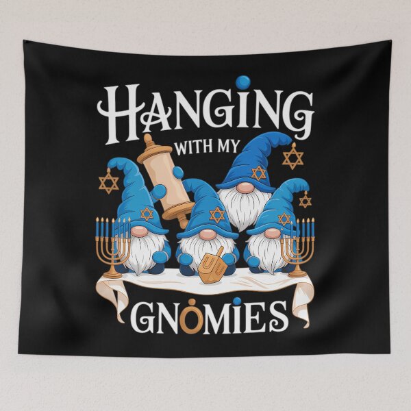 Item preview, Funny Hangin With Holiday Gnomies Happy Quote Vintage My designed and sold by Rackaam777Art.