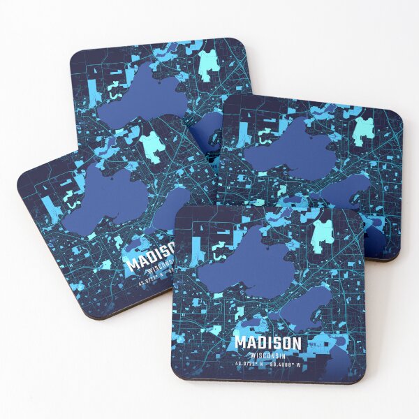 Item preview, Madison Midnight City Map designed and sold by HomeLivingCo.