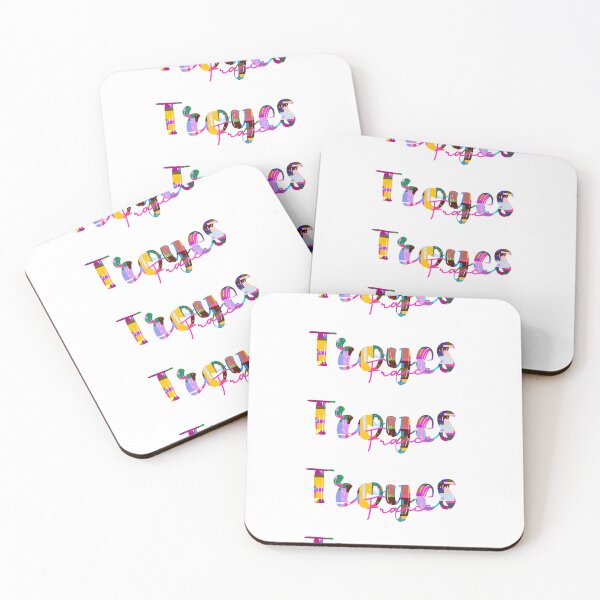 Item preview, Troyes, France, Vibrant Abstract City Typography Art designed and sold by Wanderful-roads.