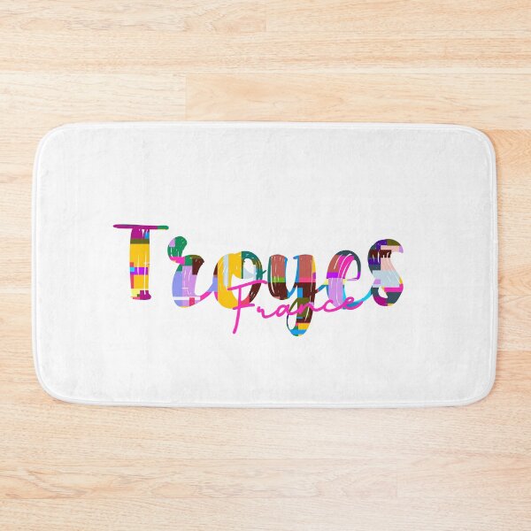 Item preview, Troyes, France, Vibrant Abstract City Typography Art designed and sold by Wanderful-roads.
