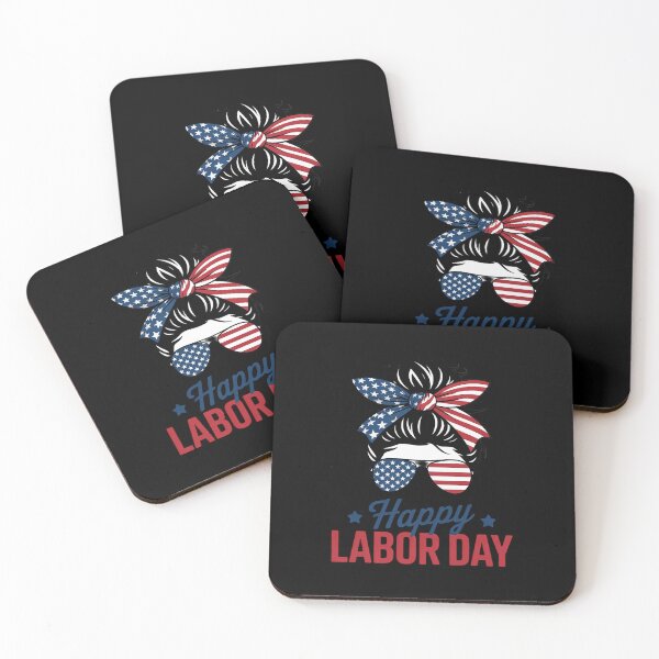 Item preview, Messy Bun Hair American Flag Happy Labor Day Patriot Women  designed and sold by THagBlue.