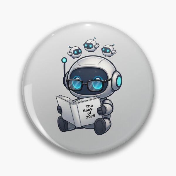 Item preview, New Page: The Robot Reads the Book of 2026 designed and sold by henamy.