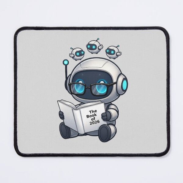Item preview, New Page: The Robot Reads the Book of 2026 designed and sold by henamy.