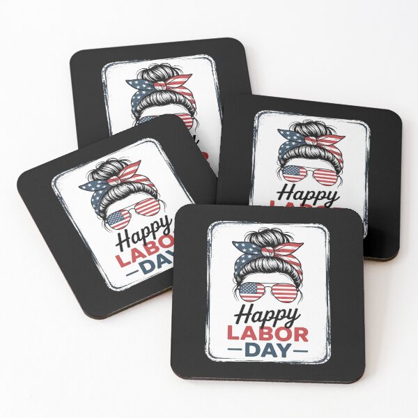 Item preview, Messy Bun Happy Labor Day American Flag Men Women  designed and sold by THagBlue.