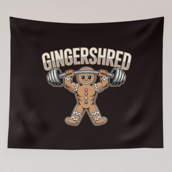 Item preview, Gingershred Bodybuilding – Funny Fitness Christmas Design designed and sold by Redgiant87x.