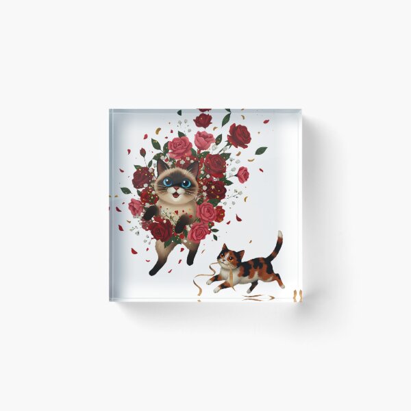 Item preview, Love-Hate Tug-of-War Cats | Gothic Anti-Valentine's Day designed and sold by meesub.