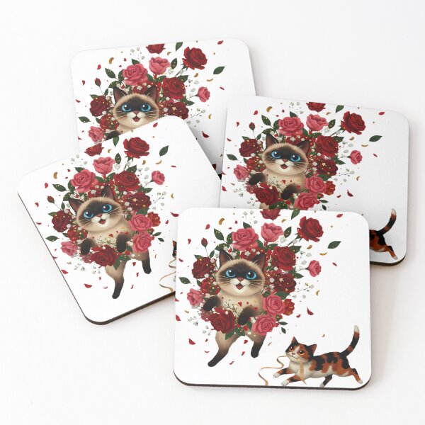 Item preview, Love-Hate Tug-of-War Cats | Gothic Anti-Valentine's Day designed and sold by meesub.