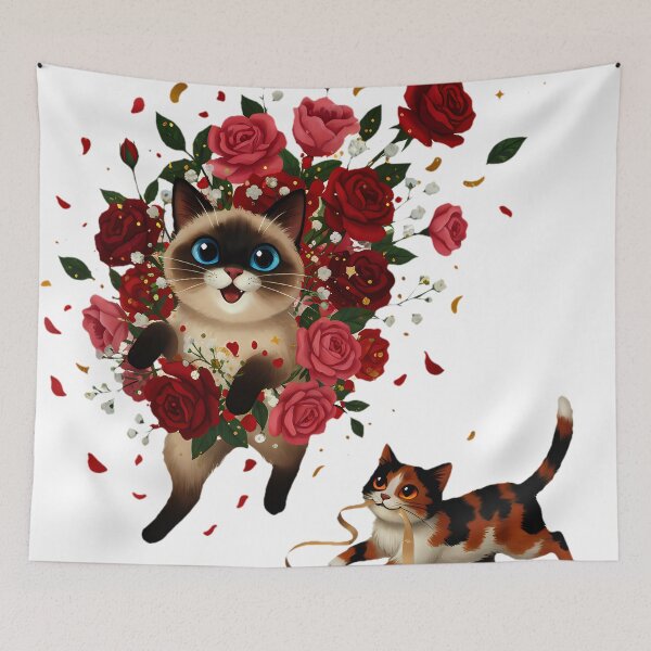 Item preview, Love-Hate Tug-of-War Cats | Gothic Anti-Valentine's Day designed and sold by meesub.