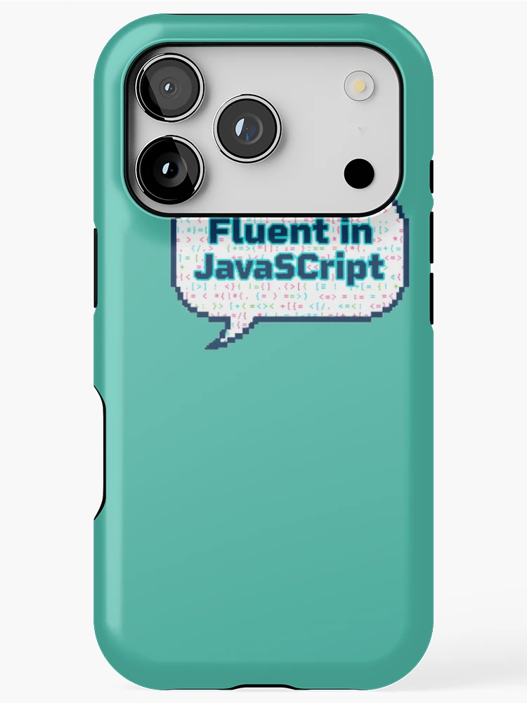 Thumbnail 1 of 4, iPhone Case, Fluent JavaScript Geek Humor Art designed and sold by WiserShop.