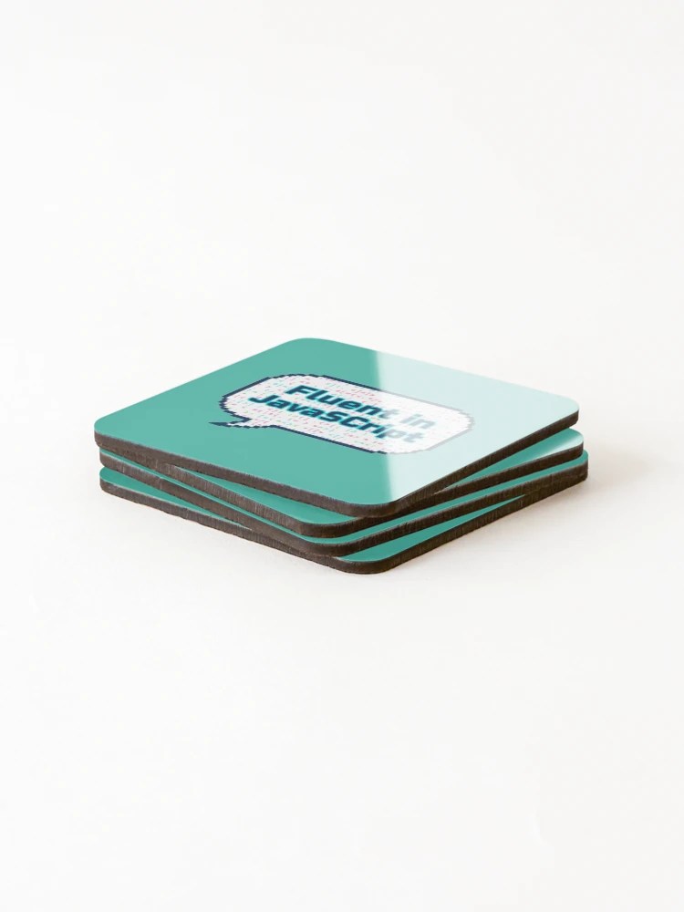Thumbnail 4 of 5, Coasters (Set of 4), Fluent JavaScript Geek Humor Art designed and sold by WiserShop.