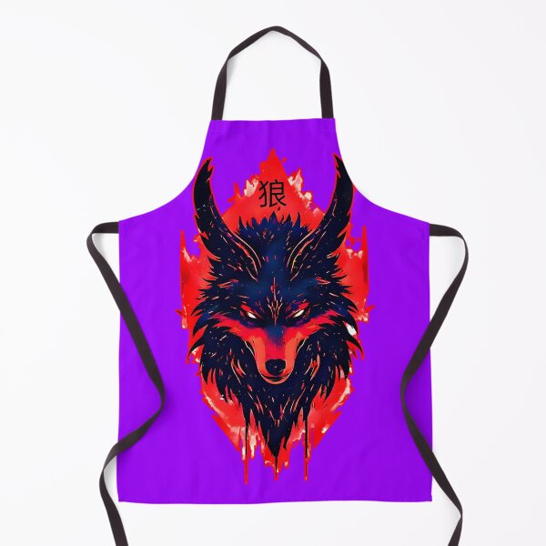 Item preview, Crimson Oni Wolf – Japanese Gothic Tarot Symbol designed and sold by Neer arts.