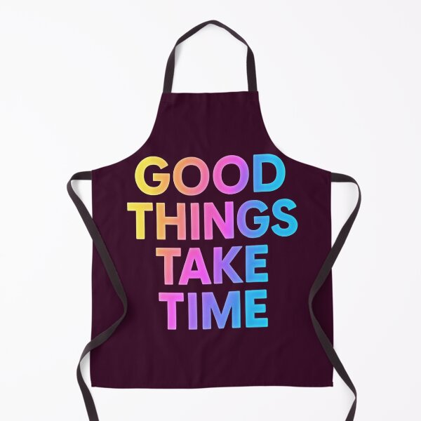 Item preview, Good Things Take Time – Neon Gradient Bold Motivational Typography Design designed and sold by Dezpro.