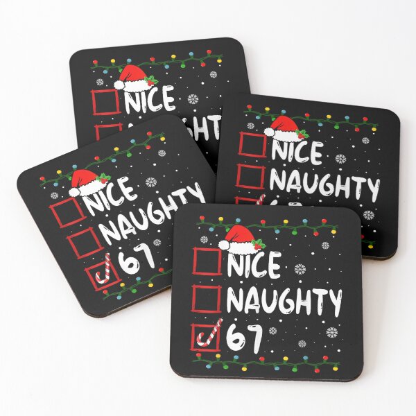 Item preview, Funny Christmas Naughty Nice List Checklist 67 Santa Hat Lights designed and sold by EvelysEmelia.