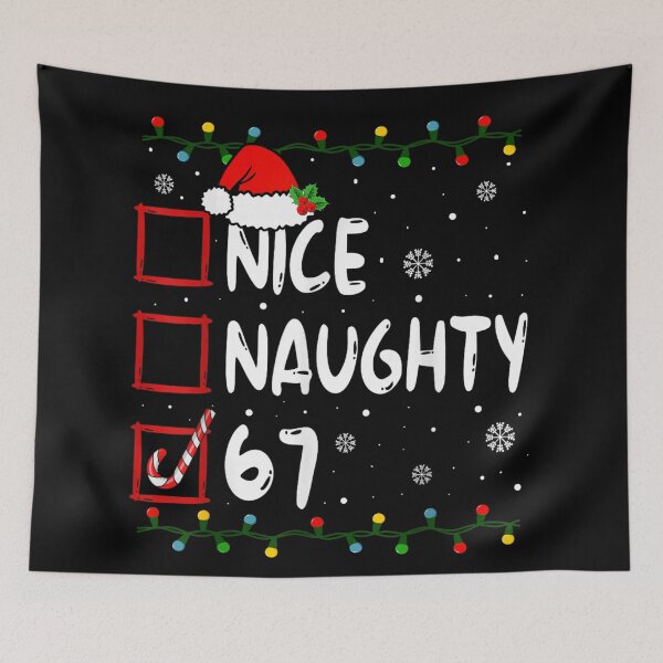 Item preview, Funny Christmas Naughty Nice List Checklist 67 Santa Hat Lights designed and sold by EvelysEmelia.