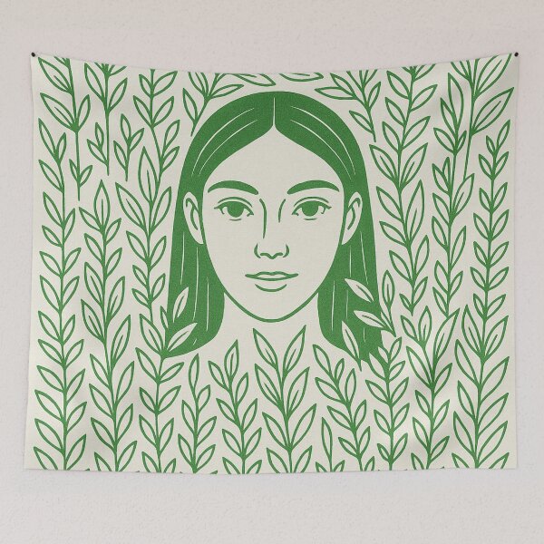 Item preview, Botanical Woman Portrait Illustration designed and sold by Catiess.