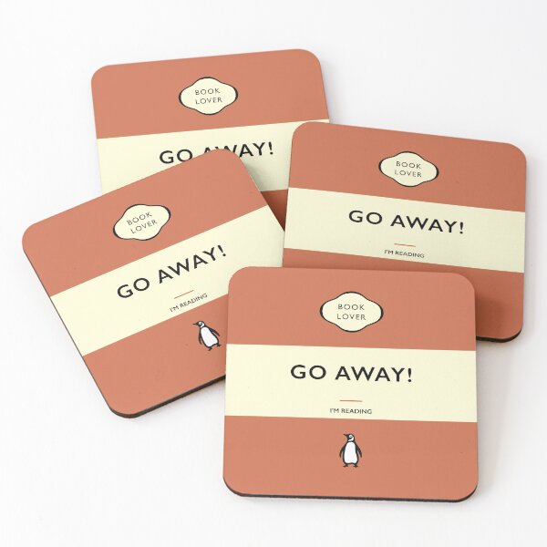 Item preview, Penguin Books Go Away I'm reading bookworm designed and sold by Captain Banjo.