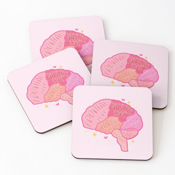 Item preview, Anatomical brain - pink colors designed and sold by mikasa.art.