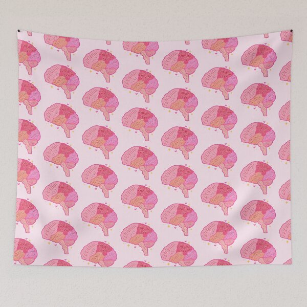 Item preview, Anatomical brain - pink colors designed and sold by mikasa.art.