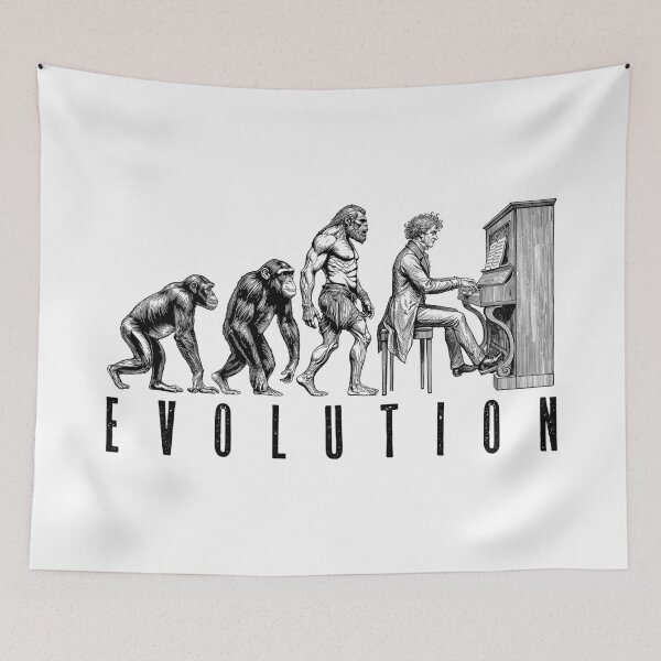 Item preview, Piano Player Evolution Funny Pianist Musician Music designed and sold by GrandeDuc.