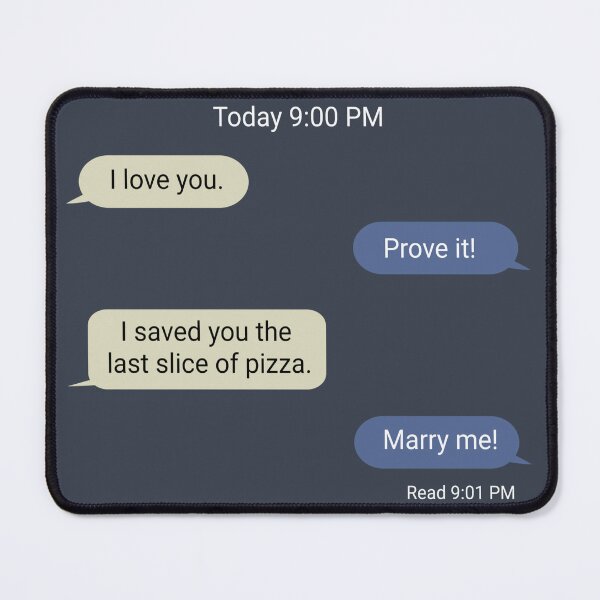 Item preview, Pizza Love Text Message Chat  designed and sold by IvayloUzunov.