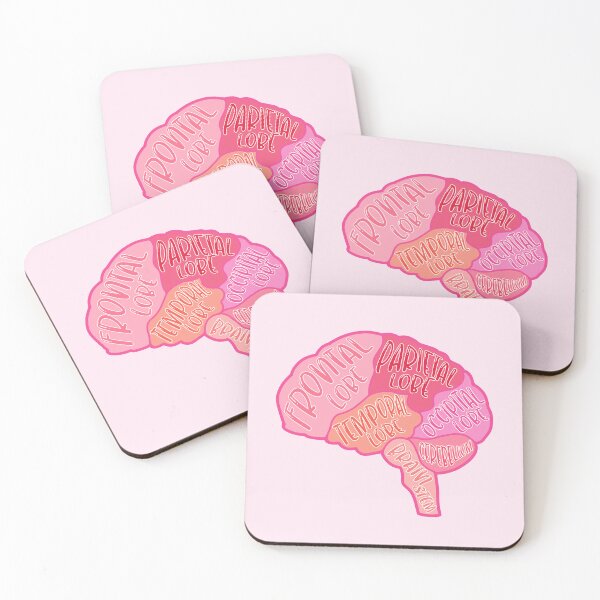Item preview, Anatomical brain - pink colors designed and sold by mikasa.art.