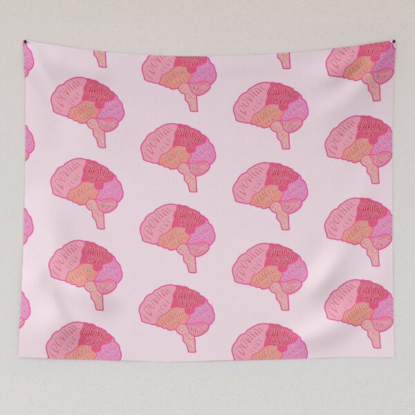 Item preview, Anatomical brain - pink colors designed and sold by mikasa.art.