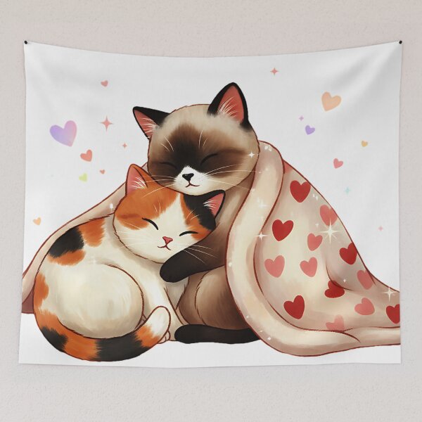 Item preview, Love-Hate Tug-of-War Cats | Gothic Anti-Valentine's Day designed and sold by meesub.
