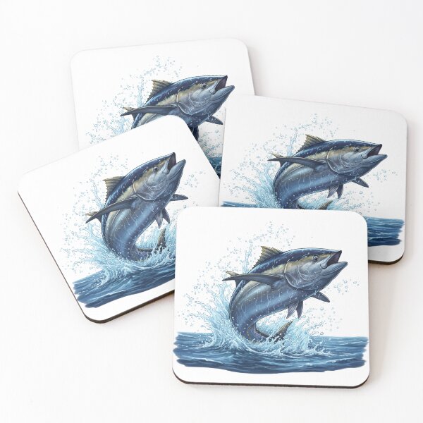 Item preview, Dynamic Tuna Burst - Leaping Fish Splash Art | High-Quality Ocean Wildlife designed and sold by EverBranz-stor.