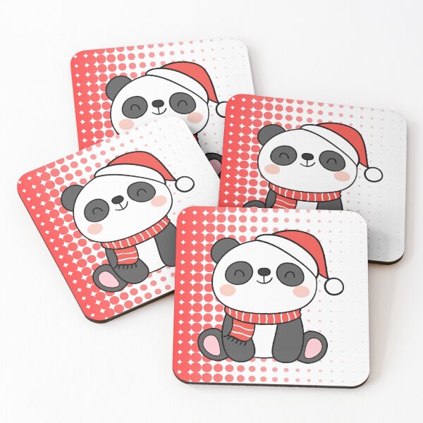 Item preview, Christmas Panda in Santa Hat and Scarf designed and sold by lovelynong.