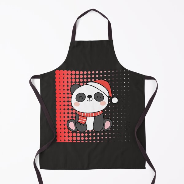Item preview, Christmas Panda in Santa Hat and Scarf designed and sold by lovelynong.