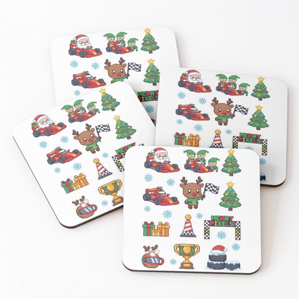 Item preview, Santa’s Formula One Pit Stop Stickers designed and sold by MuseAI.